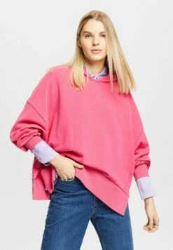 Edc By Esprit Mit Geteiltem Saum - Hoodie - Pink Fuchsia