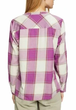 Edc By Esprit Henley With Checks - Blouse - Lilac -Esprit 0dde5baaca6e4a439b9795240b00203e
