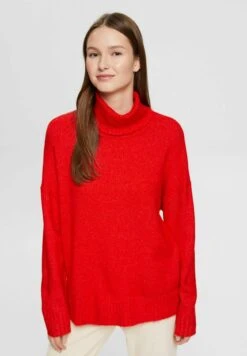 ESPRIT Rollkragen In Mouliné - Trui - Red