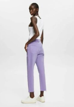 Edc By Esprit Cropped Mit Fransensaum - Slim Fit Jeans - Purple -Esprit 12eba913b04d465c8bd03dada0a72f62