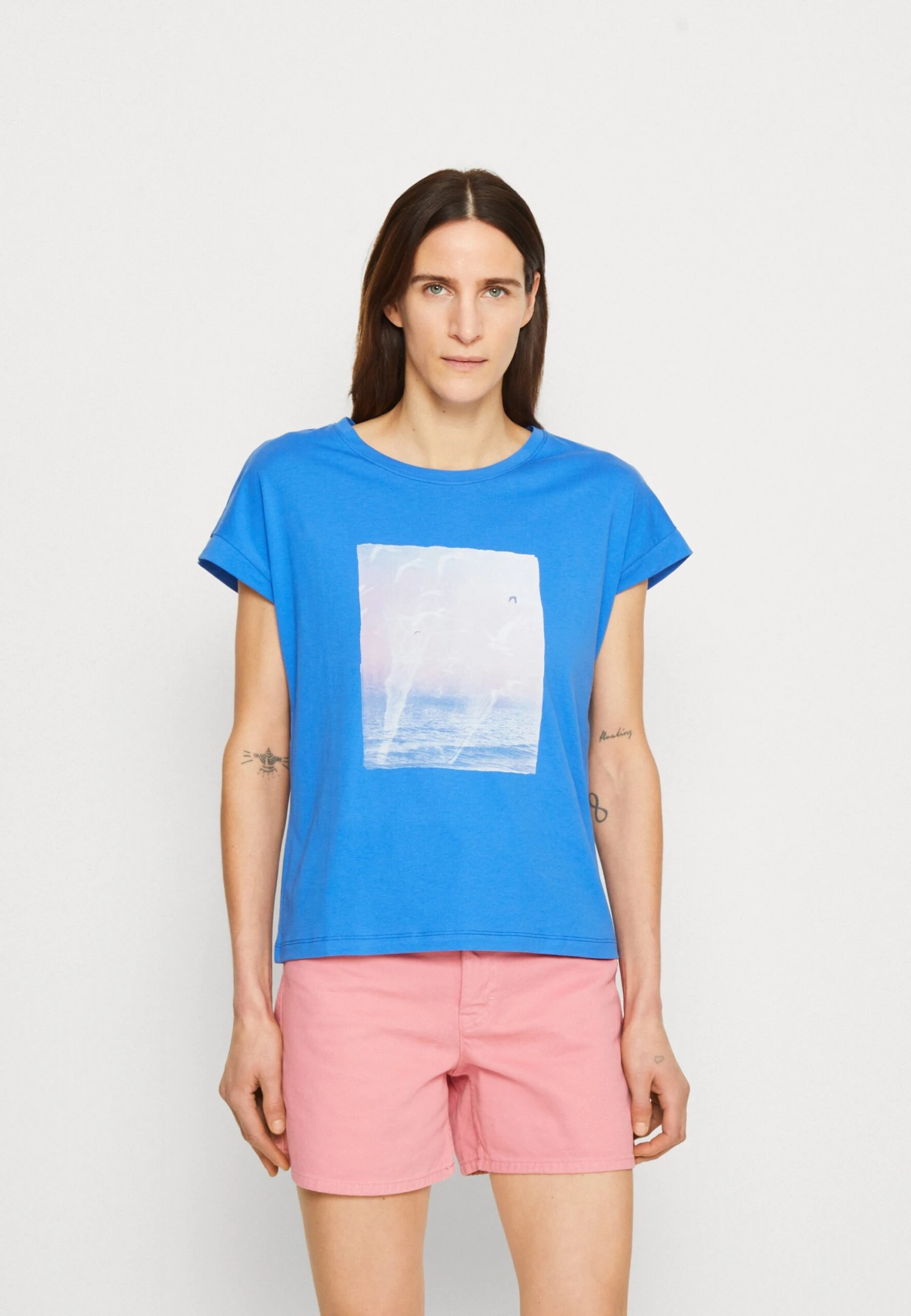 ESPRIT Core Tee - T-Shirt Print - Bright Blue 1 ESPRIT Core Tee - T-Shirt Print - Bright Blue