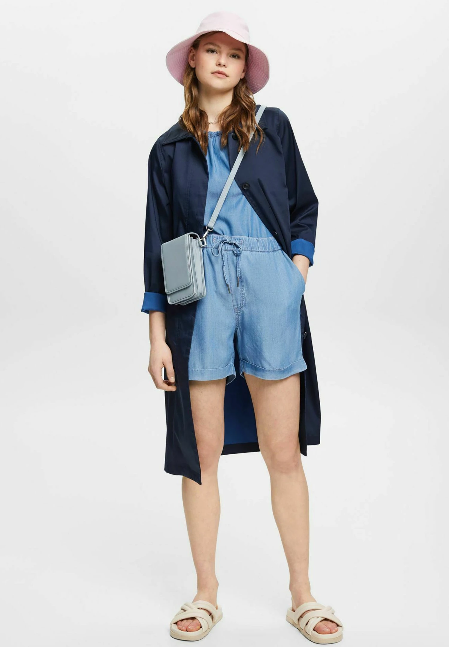 Edc By Esprit Ärmellose I Mit Rüschen - Blouse - Blue Medium Wash 2 Edc By Esprit Ärmellose I Mit Rüschen - Blouse - Blue Medium Wash - Afbeelding 2