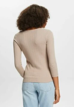 ESPRIT Im Pointelle Design - Longsleeve - Light Taupe -Esprit 1806efd745d346138a1f79dcf029f093