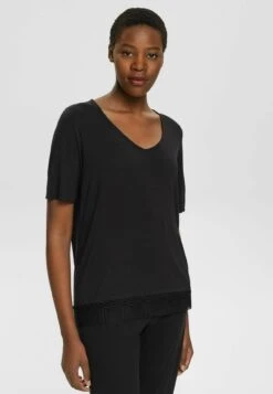ESPRIT Mit Spitze Lenzing™ Ecovero™ - Pyjama - Black -Esprit 1bbddb1a26e84d838670f6dfd3977d4a