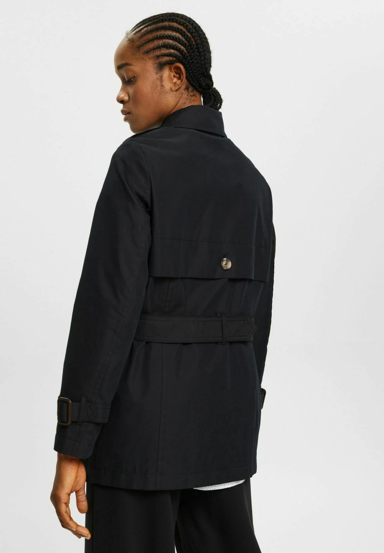 ESPRIT Kurzer Mit Gürtel - Trenchcoat - Black 3 ESPRIT Kurzer Mit Gürtel - Trenchcoat - Black - Afbeelding 3