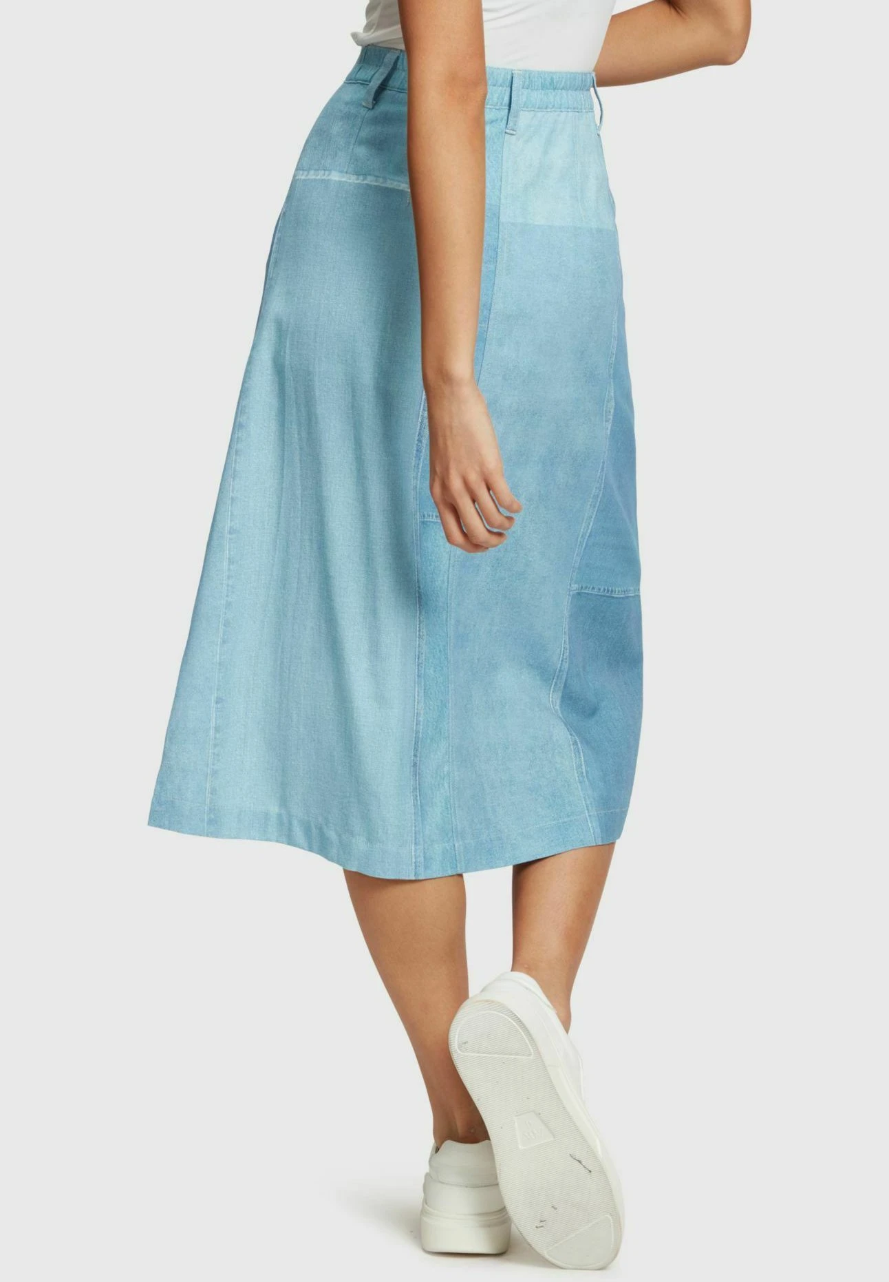 ESPRIT Mit Allover Print - A-Lijn Rok - Blue Medium Washed New 2 ESPRIT Mit Allover Print - A-Lijn Rok - Blue Medium Washed New - Afbeelding 2