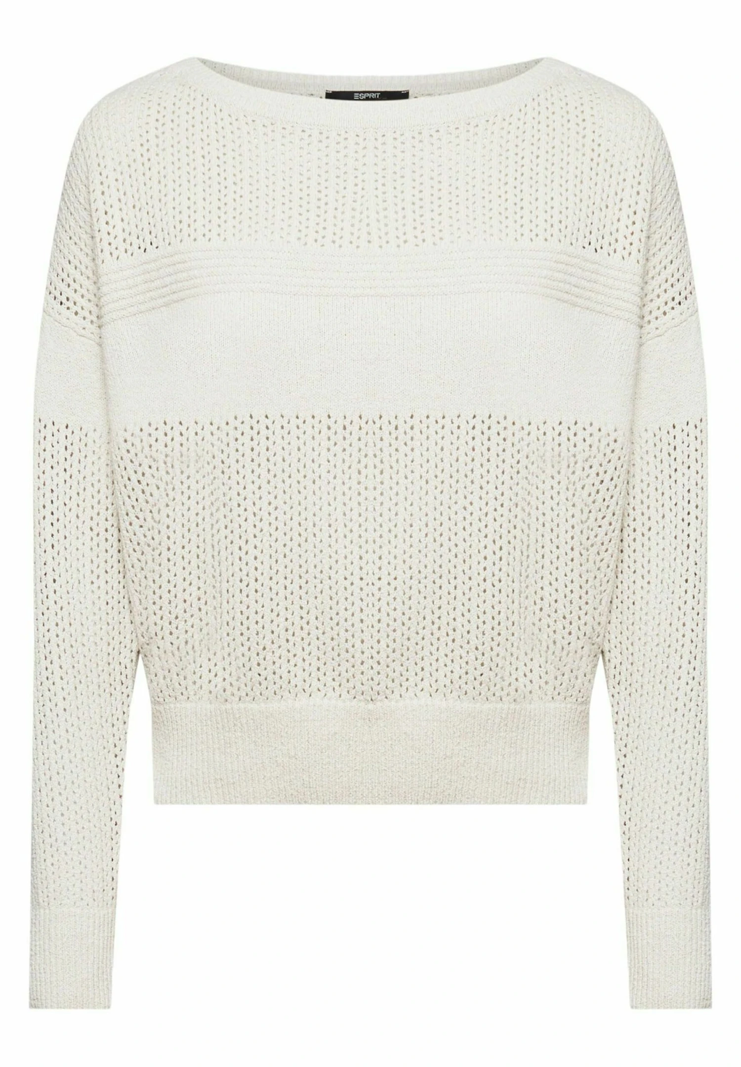 ESPRIT In Pointelle Optik - Trui - Pastel Grey 3 ESPRIT In Pointelle Optik - Trui - Pastel Grey - Afbeelding 3
