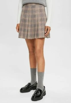 Edc By Esprit Mit Karomuster - A-Lijn Rok - Beige