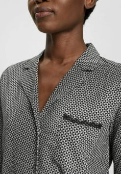 ESPRIT Mit Spitze - Pyjamashirt - Black -Esprit 2638d2cc51cf491aa7fe95ebbf57cee5