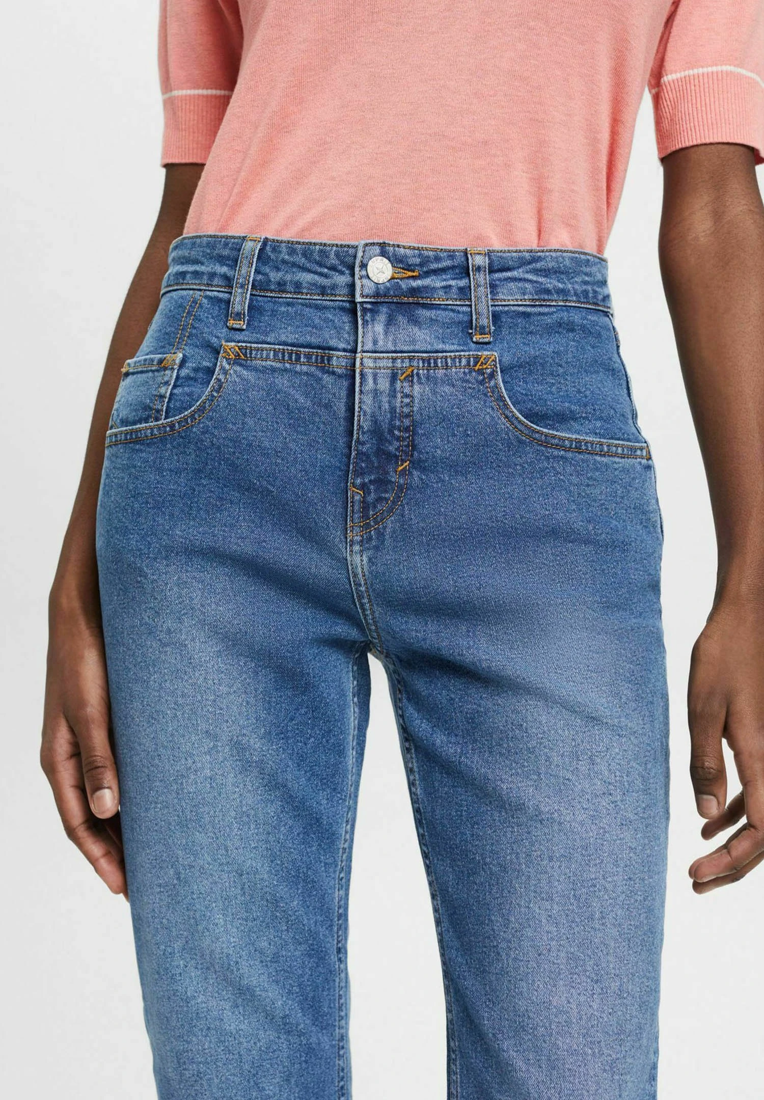 ESPRIT Flared Jeans - Blue Dark Washed 4 ESPRIT Flared Jeans - Blue Dark Washed - Afbeelding 4