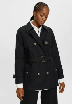 ESPRIT Kurzer Mit Gürtel - Trenchcoat - Black