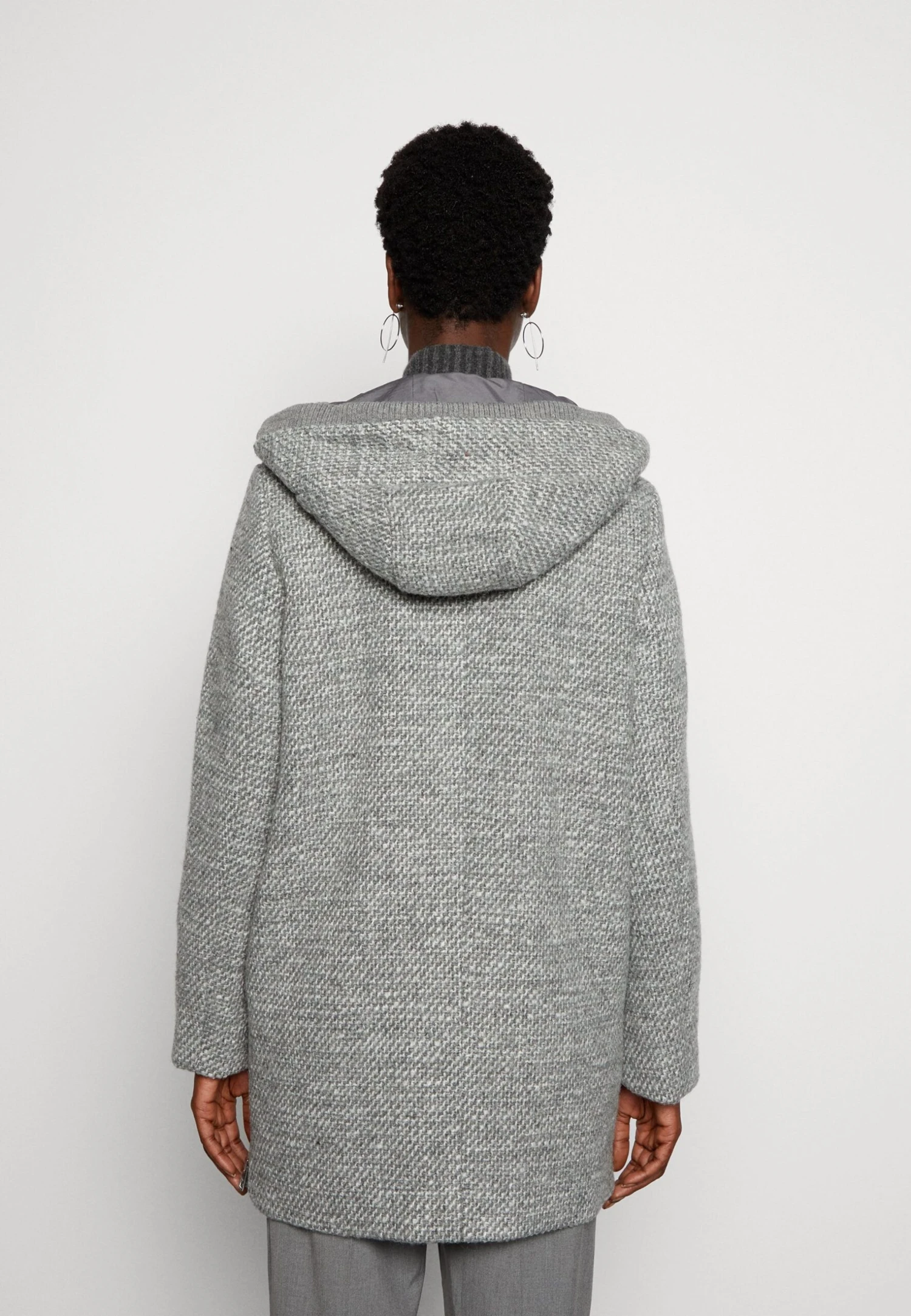 ESPRIT Coat - Halflange Jas - Light Grey 3 ESPRIT Coat - Halflange Jas - Light Grey - Afbeelding 3