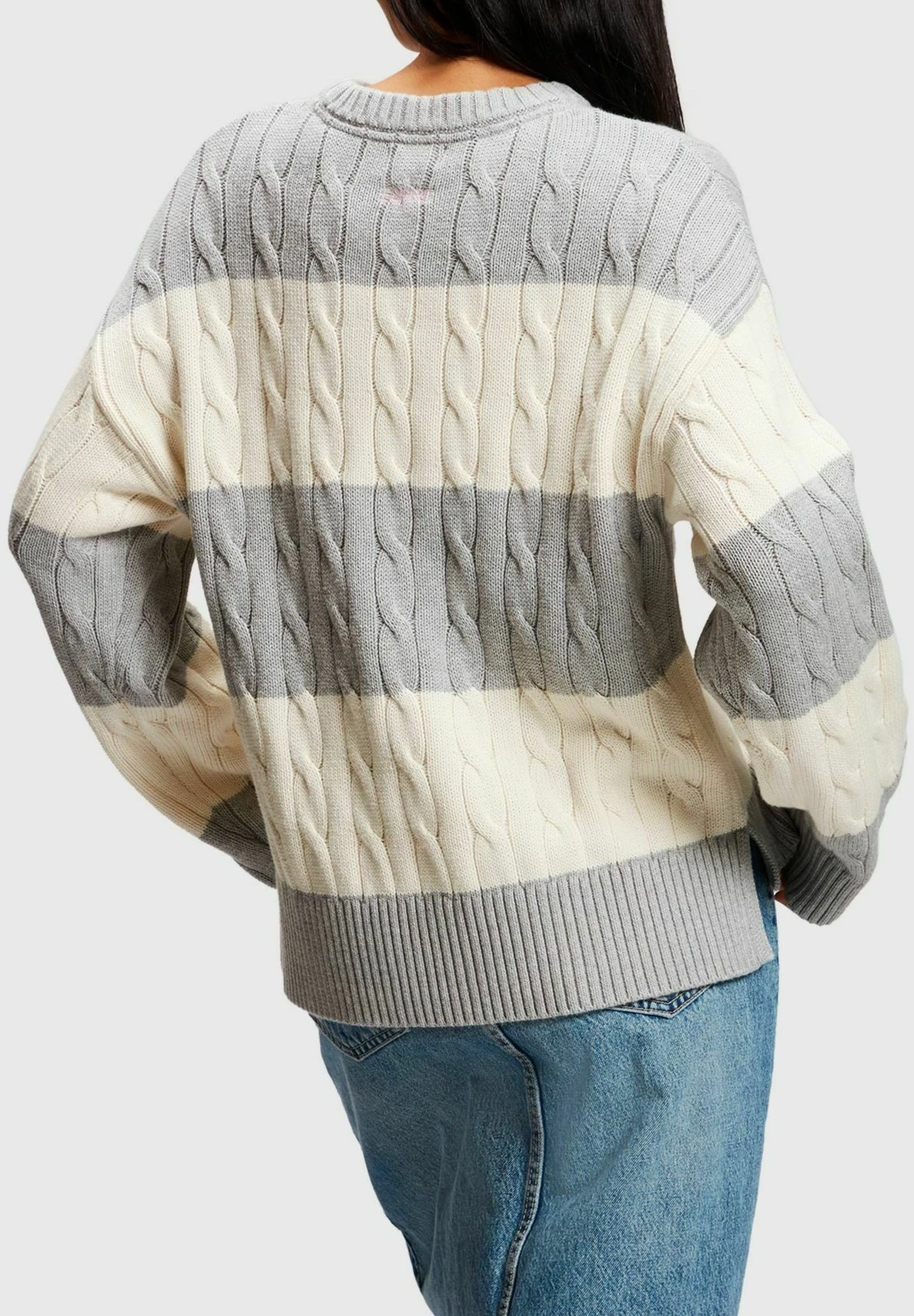 ESPRIT Gestreifter - Trui - Light Grey 2 ESPRIT Gestreifter - Trui - Light Grey - Afbeelding 2