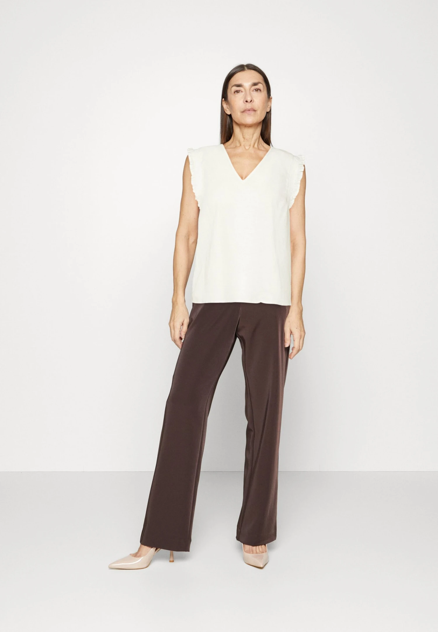 Edc By Esprit Blouse - T-Shirt Basic - Off White 2 Edc By Esprit Blouse - T-Shirt Basic - Off White - Afbeelding 2