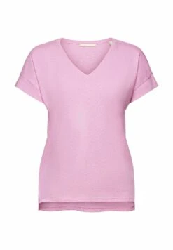 Edc By Esprit Mit V Ausschnitt - T-Shirt Basic - Lilac