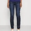 Edc By Esprit Low Rise - Straight Leg Jeans - Blue Dark Wash