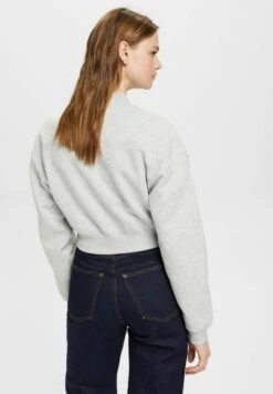 ESPRIT Cropped College Mit Patches - Sweater - Light Grey New -Esprit 411f2baee729464bb39768a1c6a1eee7