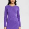 Edc By Esprit Flat - Gebreide Jurk - Purple