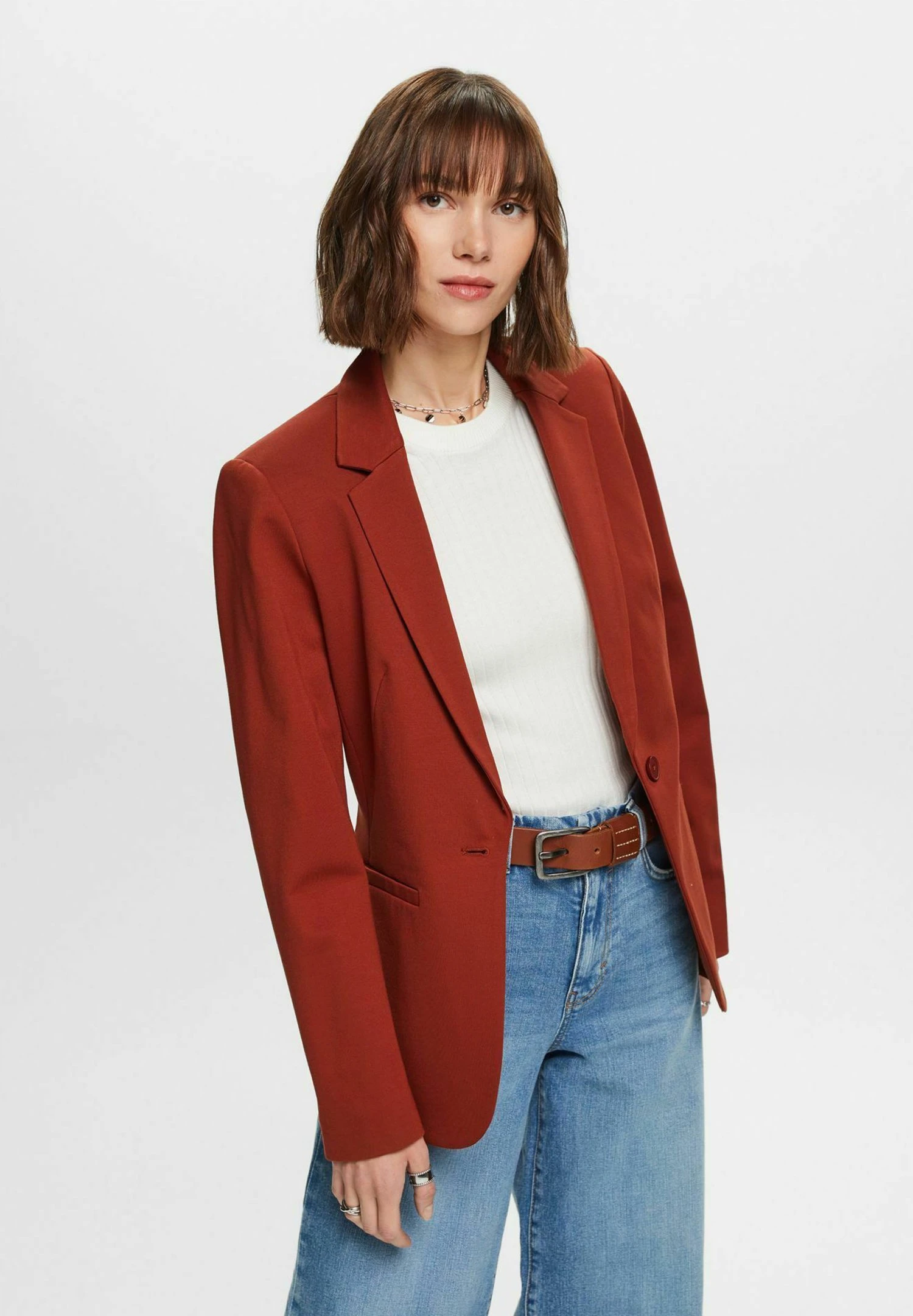 ESPRIT Halflange Jas - Rust Brown 1 ESPRIT Halflange Jas - Rust Brown