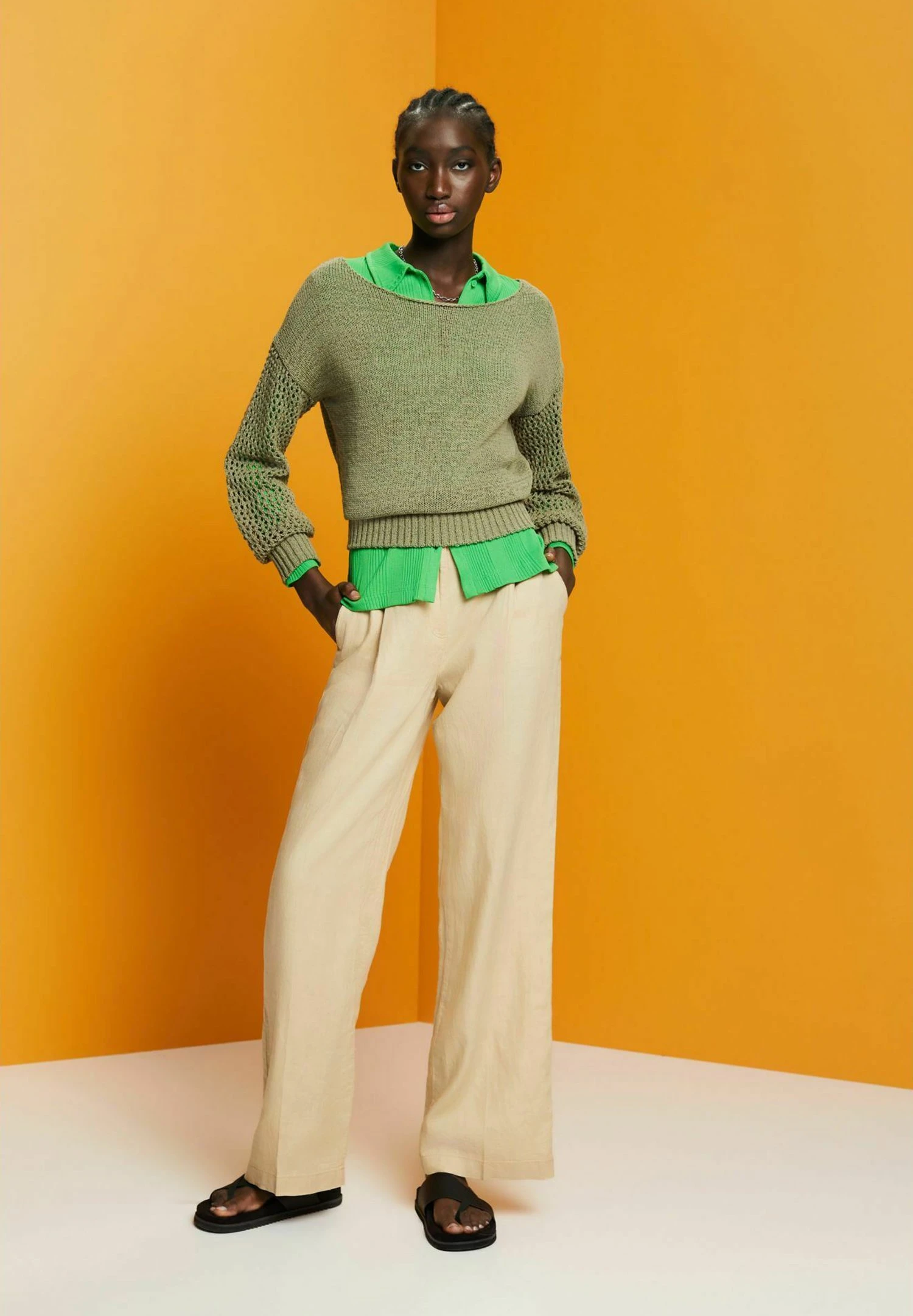 ESPRIT Lockerer- Trui - Light Khaki 4 ESPRIT Lockerer- Trui - Light Khaki - Afbeelding 4