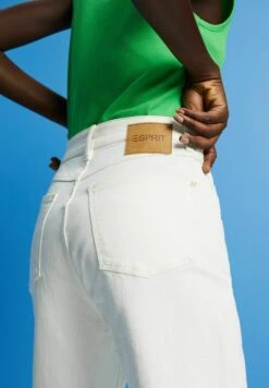 ESPRIT Mit Hohem Bund Und Beinumschlag - Straight Leg Jeans - Off White -Esprit 45671d15a74f4d58a08004d6187d8eb0