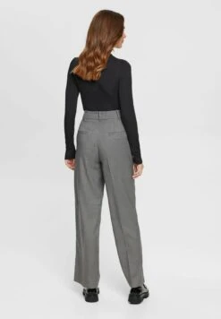 ESPRIT Mit Weitem Bein Und Hohem Bund - Broek - Anthracite -Esprit 478e64d789db4022a81eadb14a90b22f