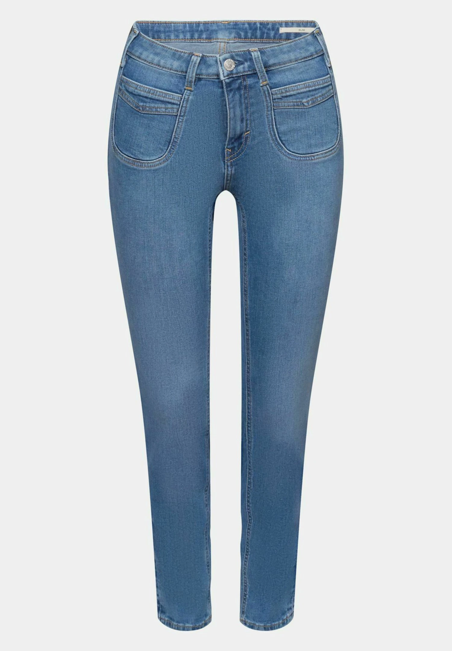 ESPRIT High-Rise - Slim Fit Jeans - Blue Light Washed 7 ESPRIT High-Rise - Slim Fit Jeans - Blue Light Washed - Afbeelding 7