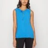 Edc By Esprit Bubble Hem - Blouse - Bright Blue