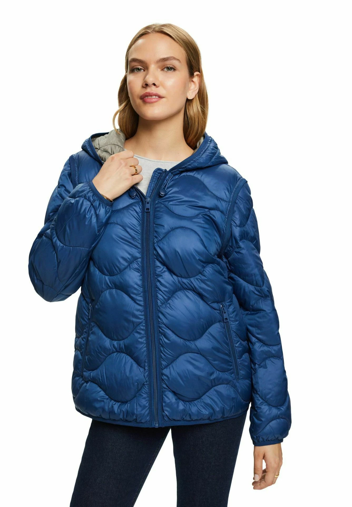 ESPRIT Recycelt Wandelbare Stepp Mit - Winterjas - Grey Blue 6 ESPRIT Recycelt Wandelbare Stepp Mit - Winterjas - Grey Blue - Afbeelding 6