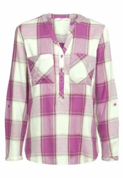 Edc By Esprit Henley With Checks - Blouse - Lilac -Esprit 5a61c906127a4464ab74b95f8b7fb7e4