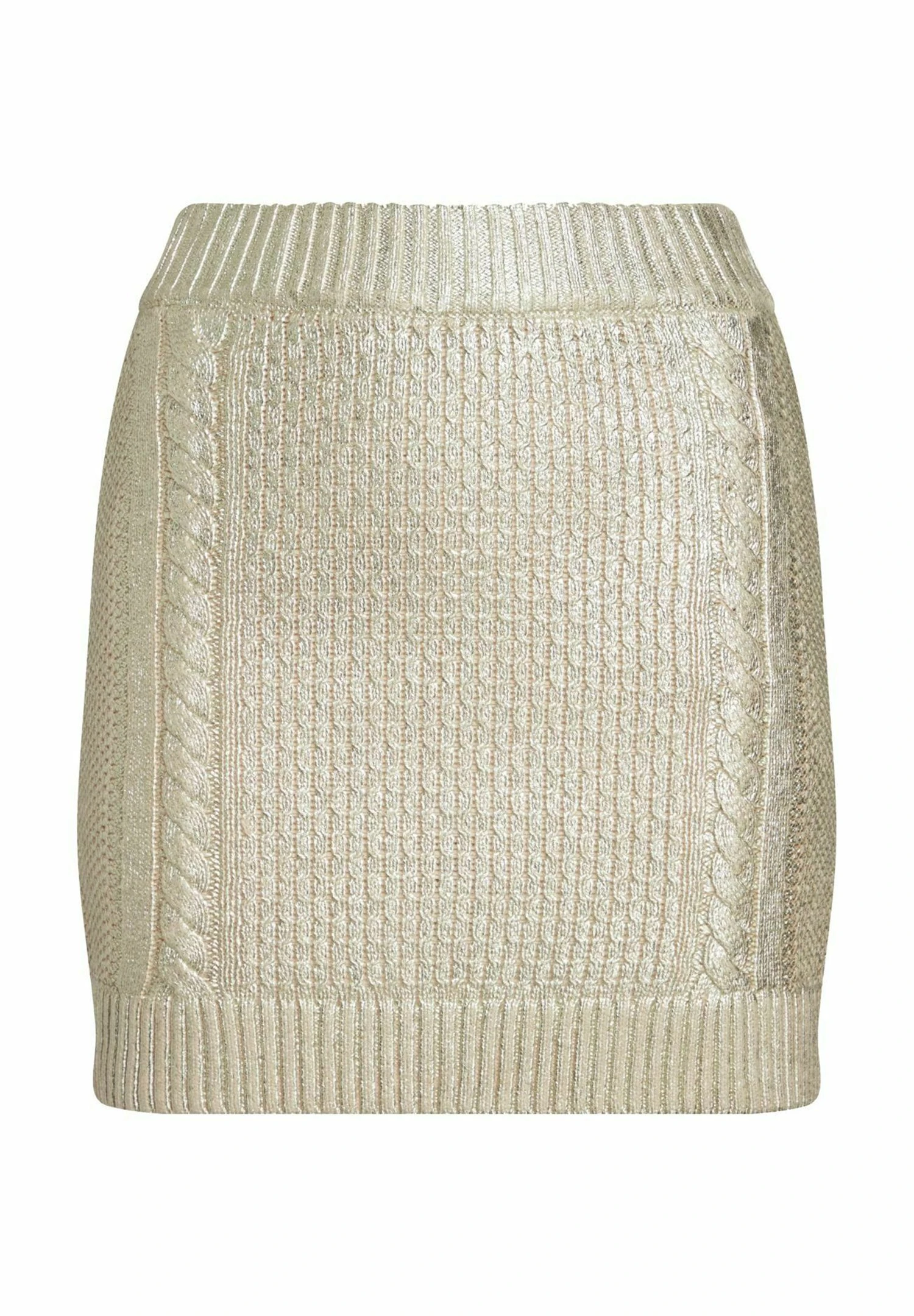 ESPRIT Mit Zopfmuster Im Metallic-Look - A-Lijn Rok - Gold 5 ESPRIT Mit Zopfmuster Im Metallic-Look - A-Lijn Rok - Gold - Afbeelding 5