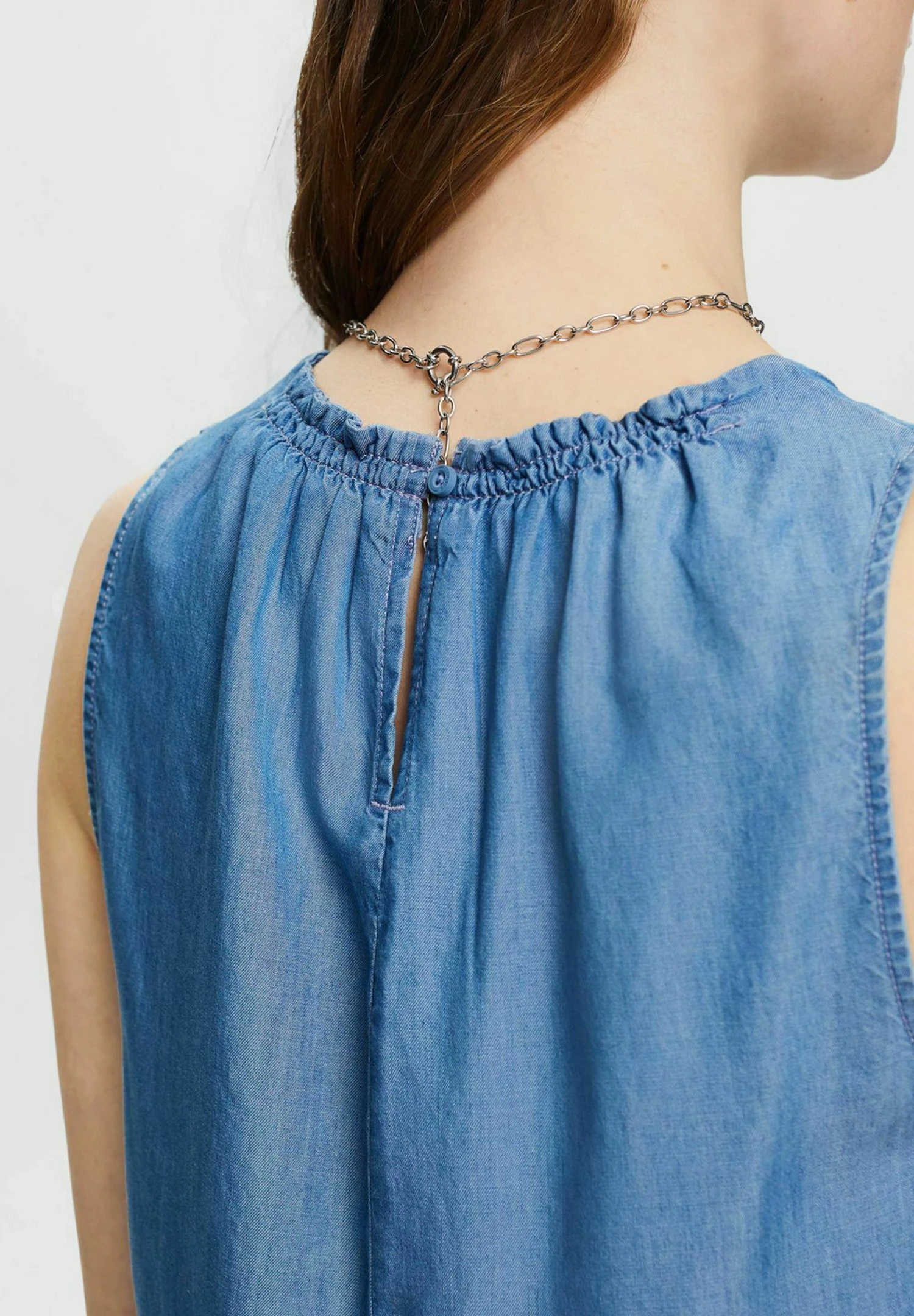 Edc By Esprit Ärmellose I Mit Rüschen - Blouse - Blue Medium Wash 6 Edc By Esprit Ärmellose I Mit Rüschen - Blouse - Blue Medium Wash - Afbeelding 6