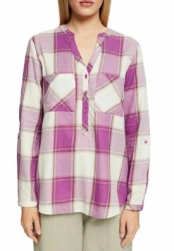 Edc By Esprit Henley With Checks - Blouse - Lilac -Esprit 717ee4fe059f4449acf02aafbc90273d
