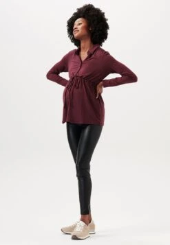Overhemdblouse - Plum Brown