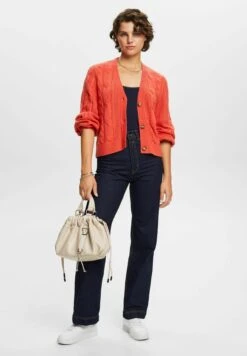 ESPRIT Vest - Coral Red -Esprit 7468fd862f704300bd1ab907919e224a