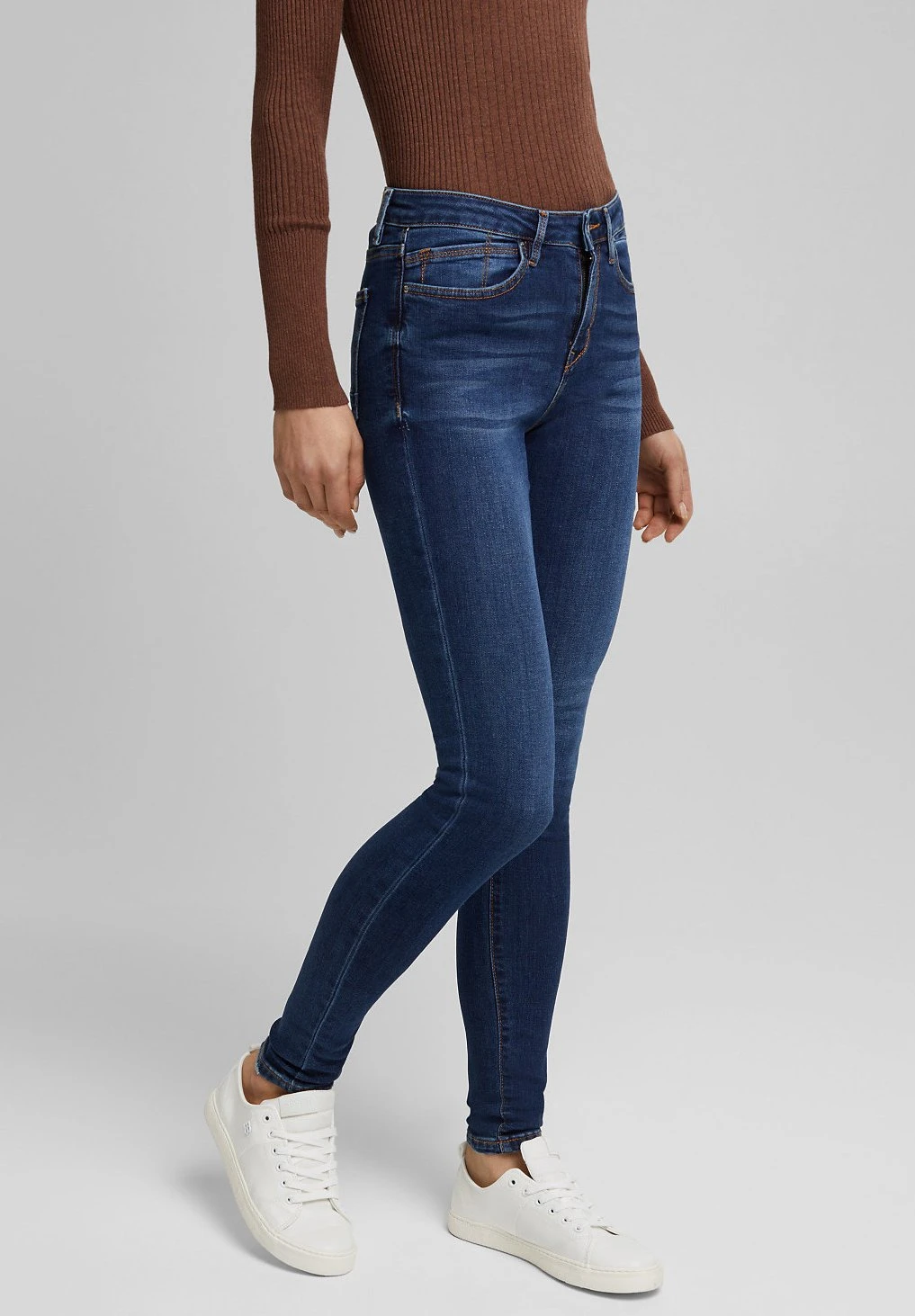 ESPRIT Medium Rise - Jeans Skinny Fit - Blue Medium Washed 4 ESPRIT Medium Rise - Jeans Skinny Fit - Blue Medium Washed - Afbeelding 4