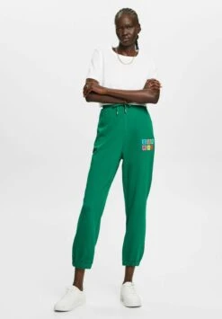 ESPRIT Mit Logo Bio - Trainingsbroek - Dark Green -Esprit 75b11f47e7084f95adae591788c2668e