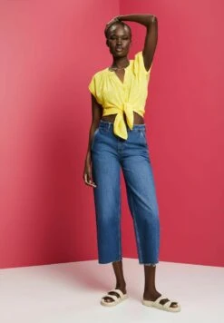 ESPRIT Kurzarm Mit Print - Overhemdblouse - Light Yellow -Esprit 76d68a76fce84198aefc407d4c9f1722