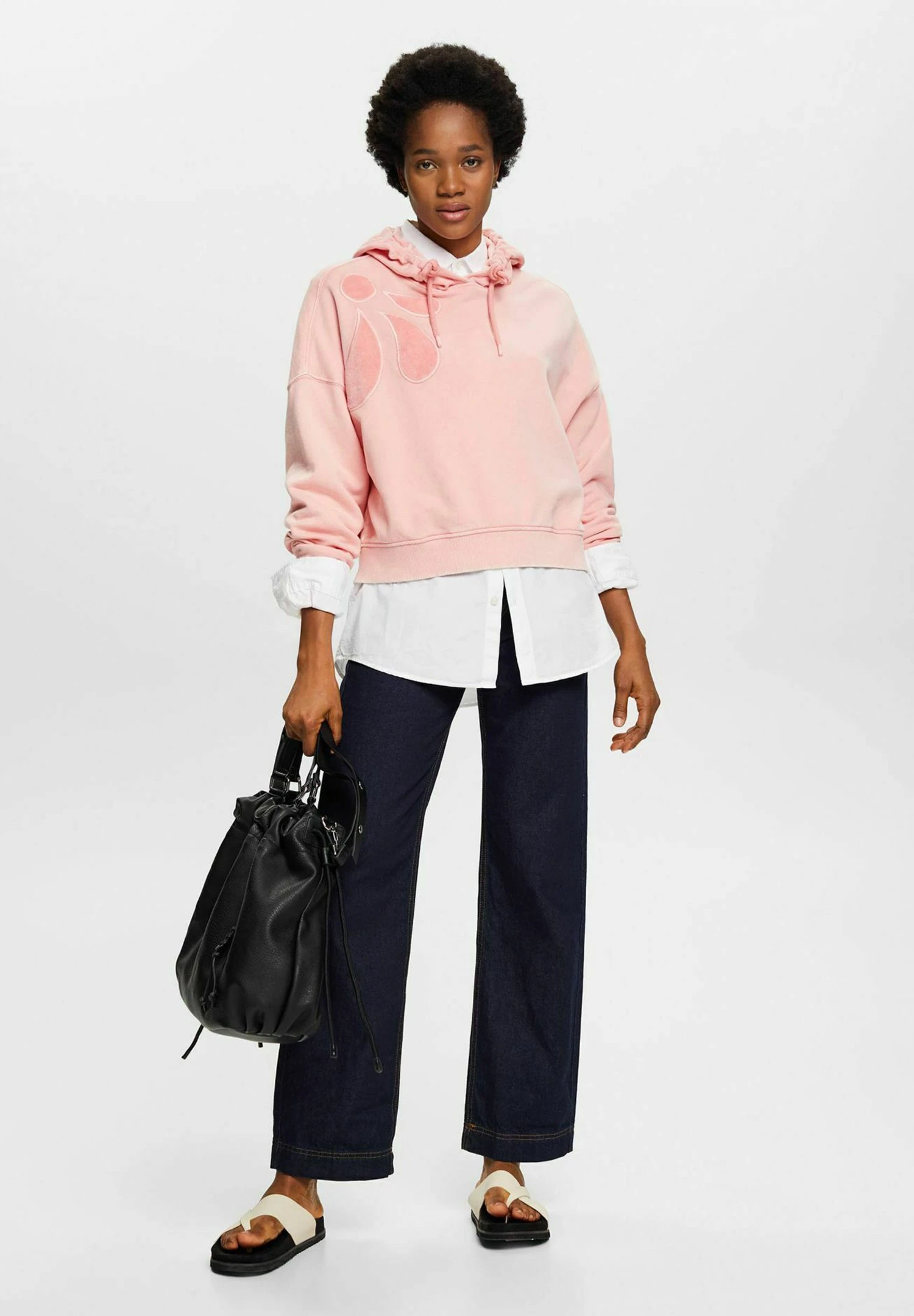 ESPRIT Mit Verzierter Blume - Hoodie - Pink 2 ESPRIT Mit Verzierter Blume - Hoodie - Pink - Afbeelding 2