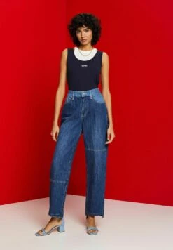 ESPRIT Straight Leg Jeans - Blue Dark Washed -Esprit 8af5870a42ff4f85943cc00df9c9c5f3