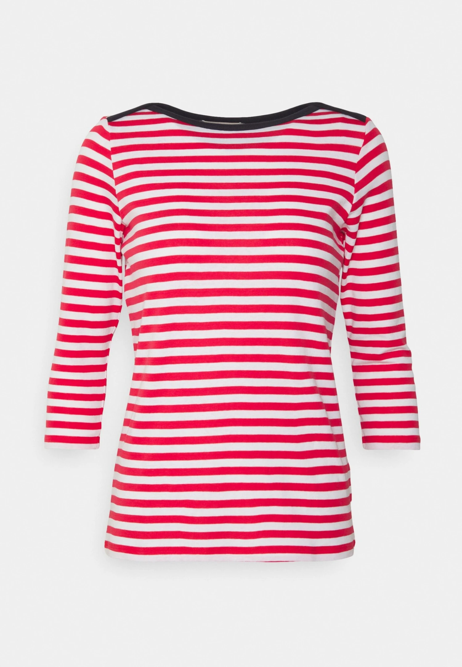 Edc By Esprit Full Needle Striped 3/4 Sleeve Tee - Longsleeve - Red 4 Edc By Esprit Full Needle Striped 3/4 Sleeve Tee - Longsleeve - Red - Afbeelding 4