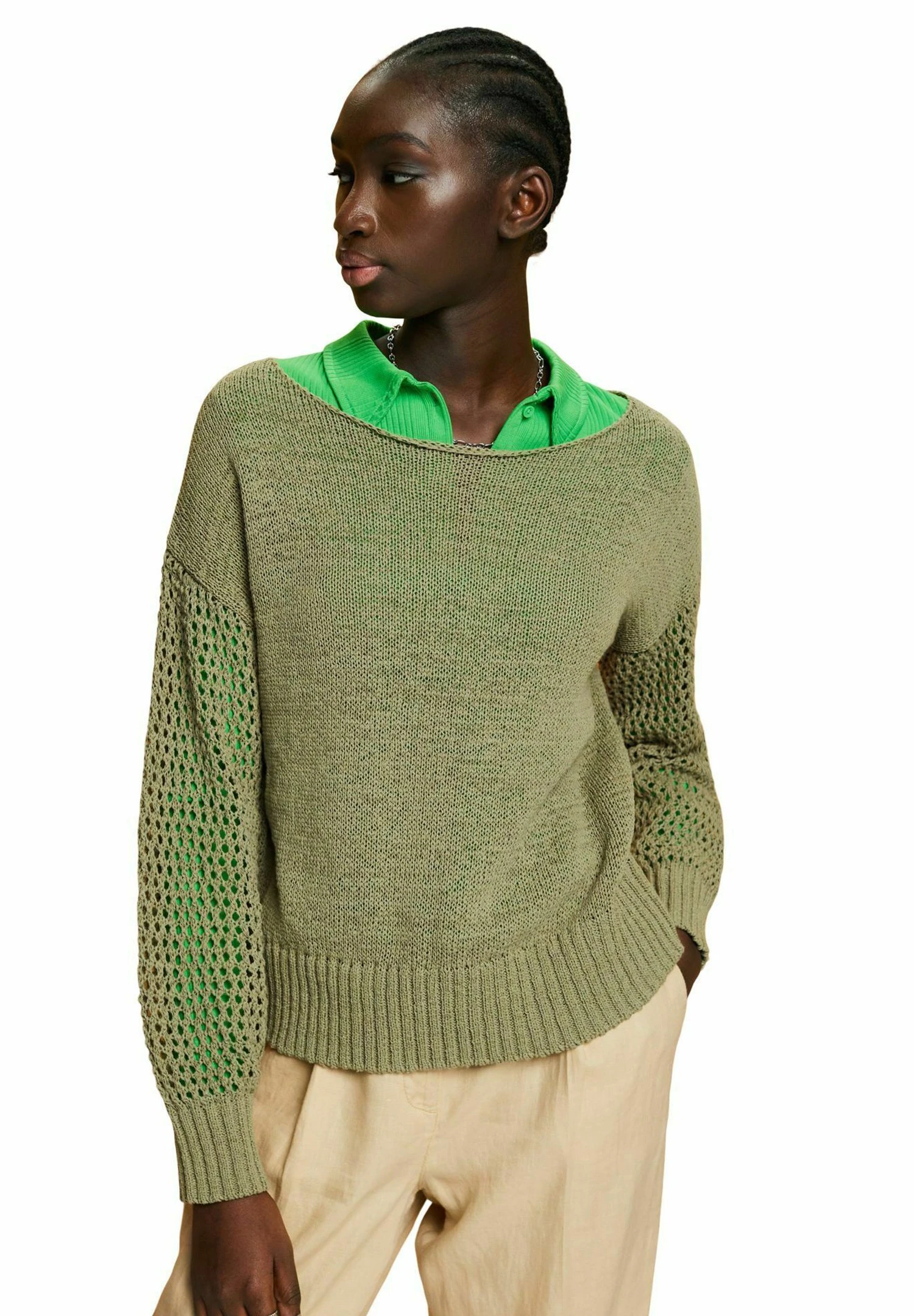 ESPRIT Lockerer- Trui - Light Khaki 1 ESPRIT Lockerer- Trui - Light Khaki