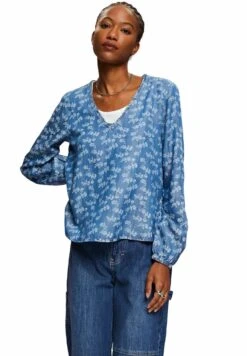 Edc By Esprit Blouse - Blue Medium Washed New