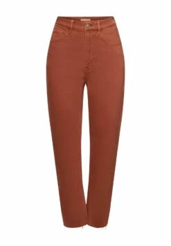 Edc By Esprit Cropped Mit Fransensaum - Slim Fit Jeans - Rust Brown -Esprit 9e02fa1a87224789b8b2c95588448096