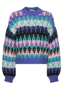 Edc By Esprit Cropped Jacquar - Trui - Bright Blue -Esprit 9fe6f084c8664e44a46eaf02d7df41c3