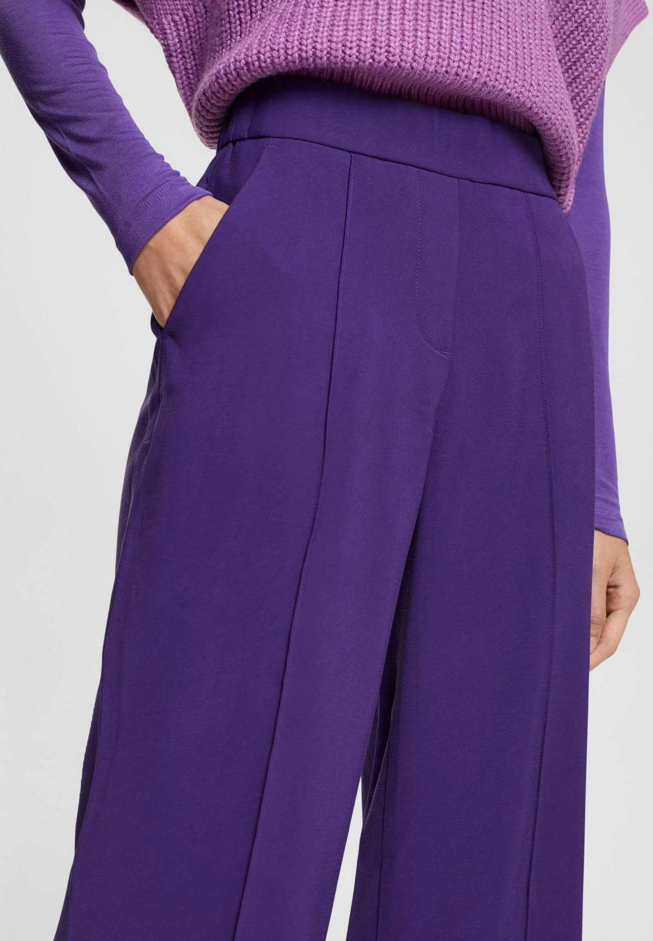 Edc By Esprit Mit Weitem Bein - Broek - Dark Lavender 5 Edc By Esprit Mit Weitem Bein - Broek - Dark Lavender - Afbeelding 5