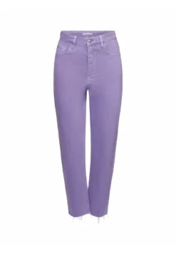 Edc By Esprit Cropped Mit Fransensaum - Slim Fit Jeans - Purple -Esprit a6a1adc367c44e69a428718468ecbc93