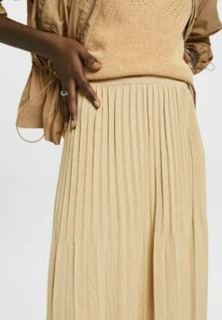 ESPRIT Plissierter- A-Lijn Rok - Light Beige -Esprit a6c44837e50f48ddabaab53da891b576