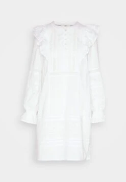 ESPRIT Embro Stripe - Blousejurk - White -Esprit af42e2fdcb634cc4860aca3d02b87f94