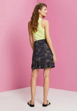 Edc By Esprit Light- A-Lijn Rok - Dark Blue -Esprit af587ad25bb54ebfae2cae7aae7dd81f